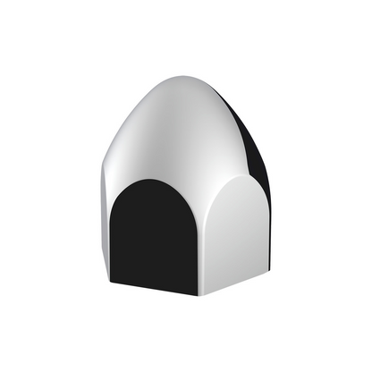 3/4" X 1 3/8" Chrome Plastic Bullet Nut Cover - Push-On (50-Pack)