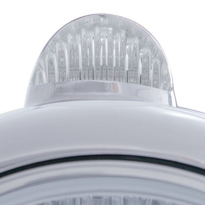 Stainless Steel Guide 682-C Headlight 6014 & Dual Mode LED Signal - Clear Lens