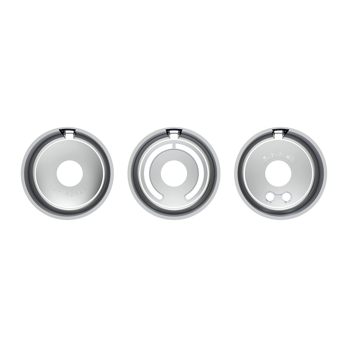 Chrome Plastic A/C Control 6-Piece Dial Covers For 2018-2026 Freightliner Cascadia