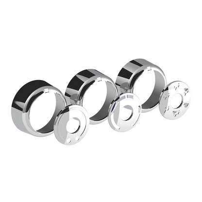 Chrome Plastic A/C Control 6-Piece Dial Covers For 2018-2026 Freightliner Cascadia