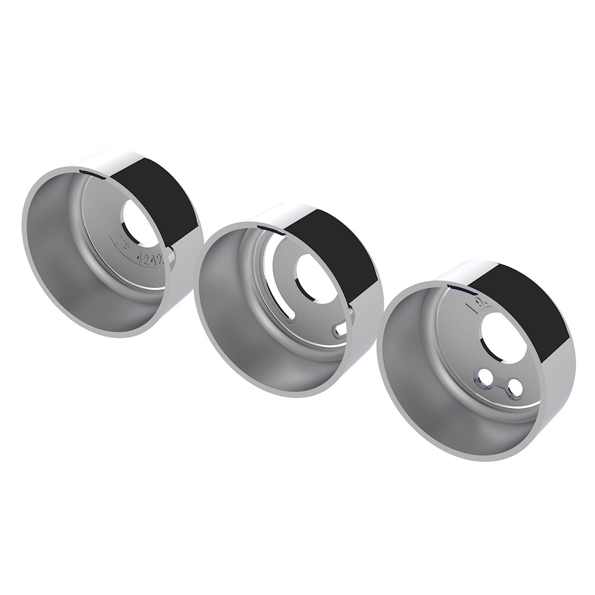 Chrome Plastic A/C Control 6-Piece Dial Covers For 2018-2026 Freightliner Cascadia