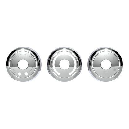 Chrome Plastic A/C Control 6-Piece Dial Covers For 2018-2026 Freightliner Cascadia