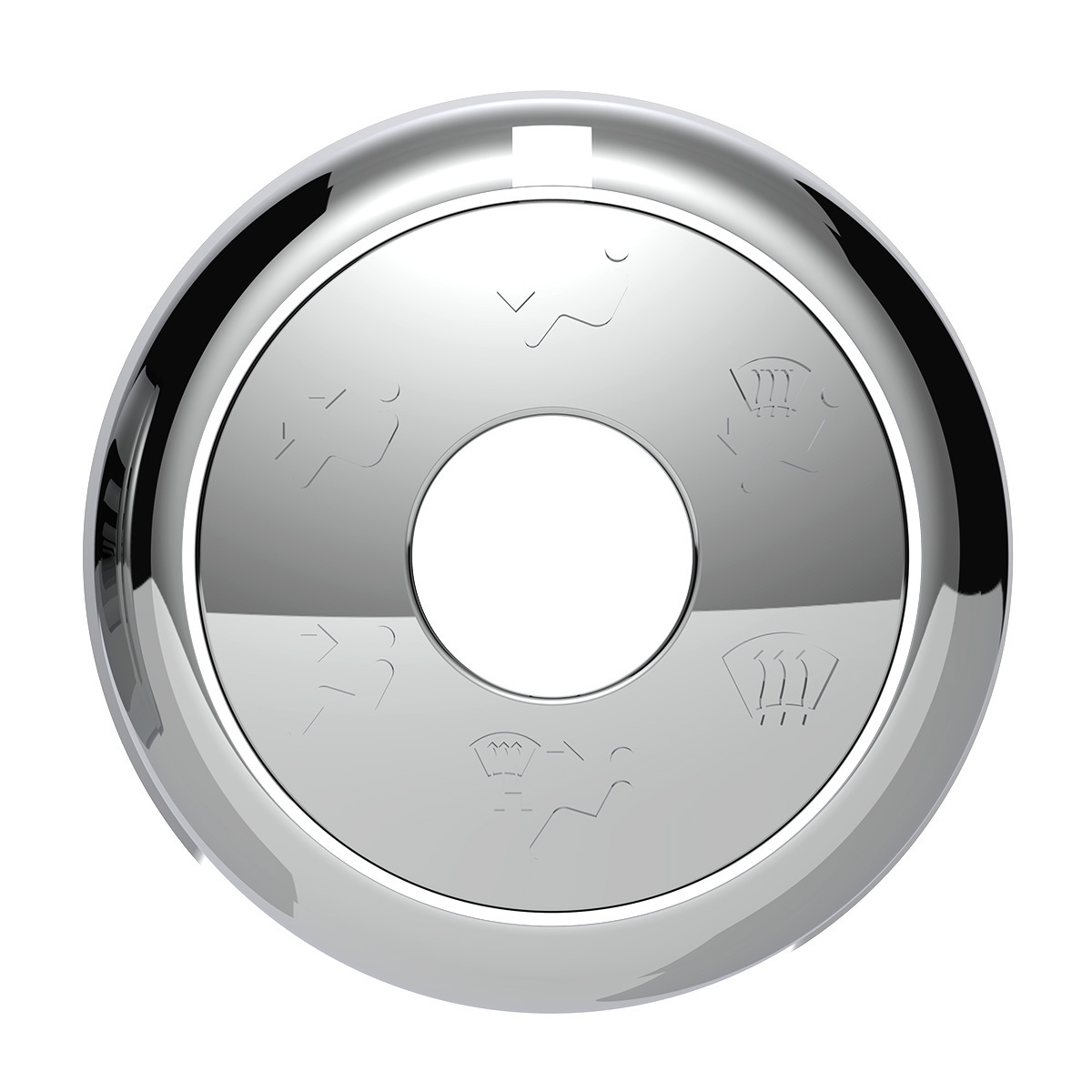 Chrome Plastic A/C Control 6-Piece Dial Covers For 2018-2026 Freightliner Cascadia
