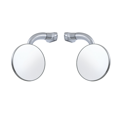 3" Curved Arm Peep Mirror Bundle With Convex Mirror Glass (Pair)
