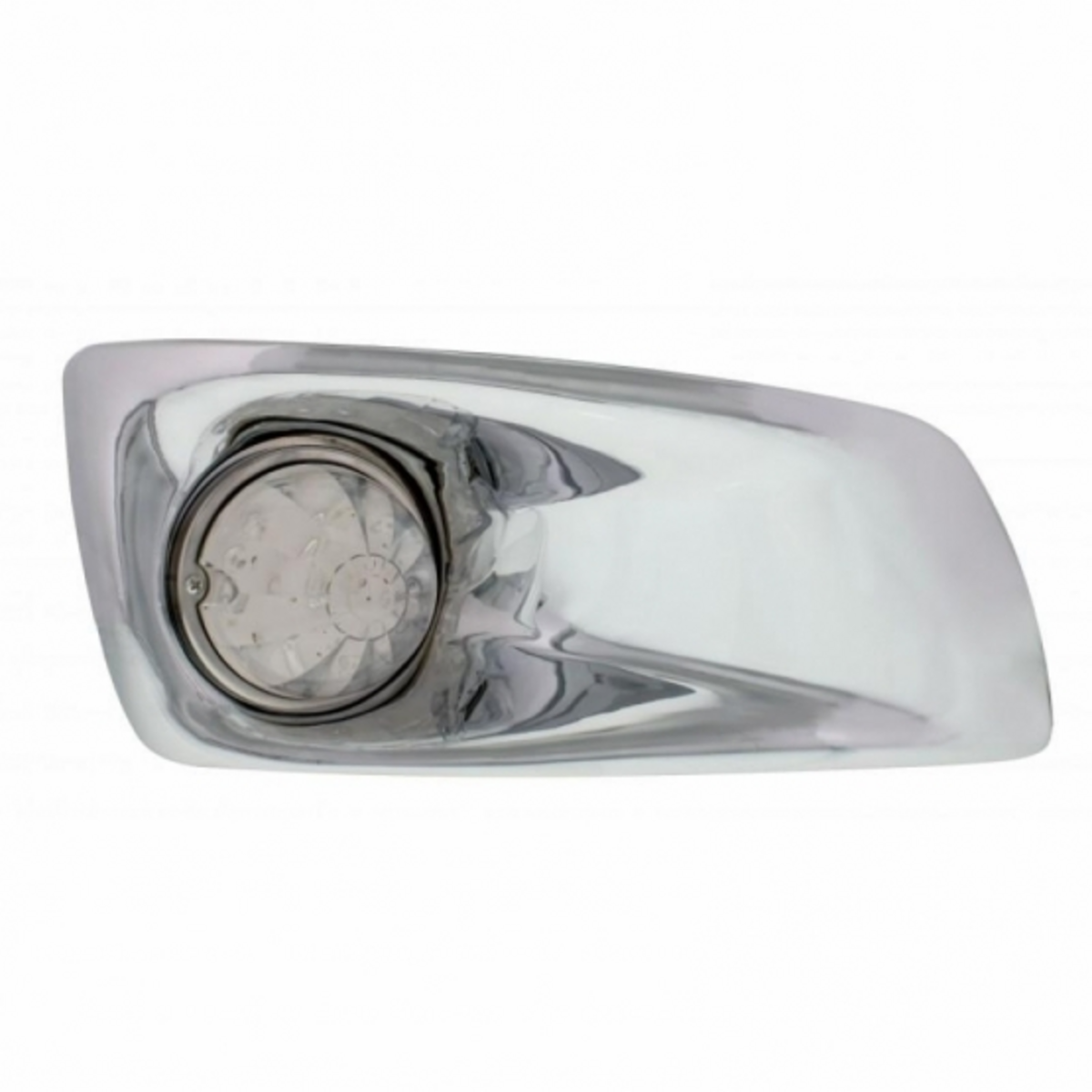 Fog Light Cover With 17 LED Watermelon Light For 2007-17 KW T660- Passenger -Amber LED/ Clear Lens