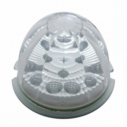 17 LED Reflector Watermelon Maze Cab Light - Amber LED/Clear Lens