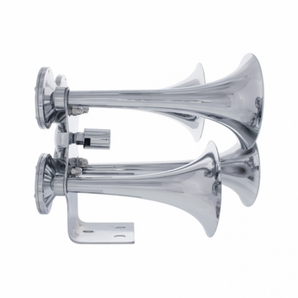 4 Trumpets Air Powered Chrome Train Horn - Competition Series