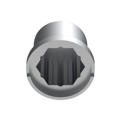 15/16" X 1-3/16" Chrome Plastic Flat Top Nut Cover - Push-On (Bulk)