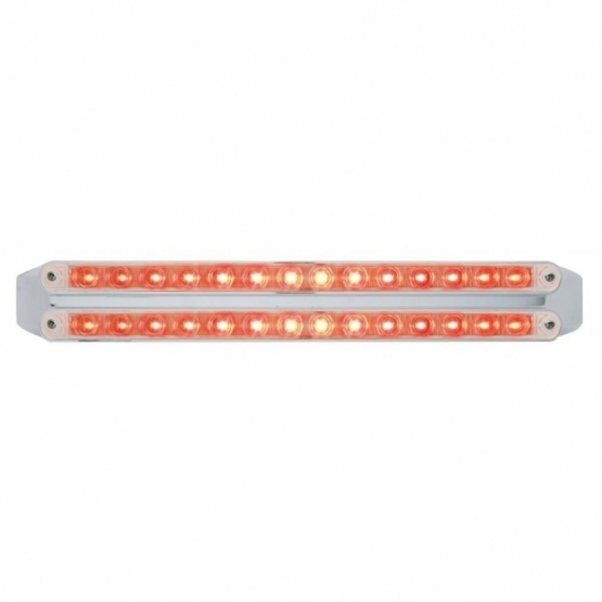 Dual 14 LED 12" Light Bars (Stop, Turn & Tail) - Red LED/Clear Lens