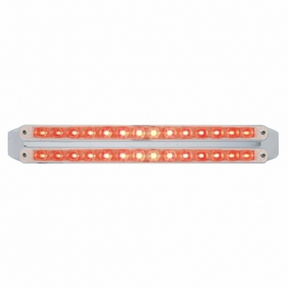 Dual 14 LED 12" Light Bars (Stop, Turn & Tail) - Red LED/Clear Lens