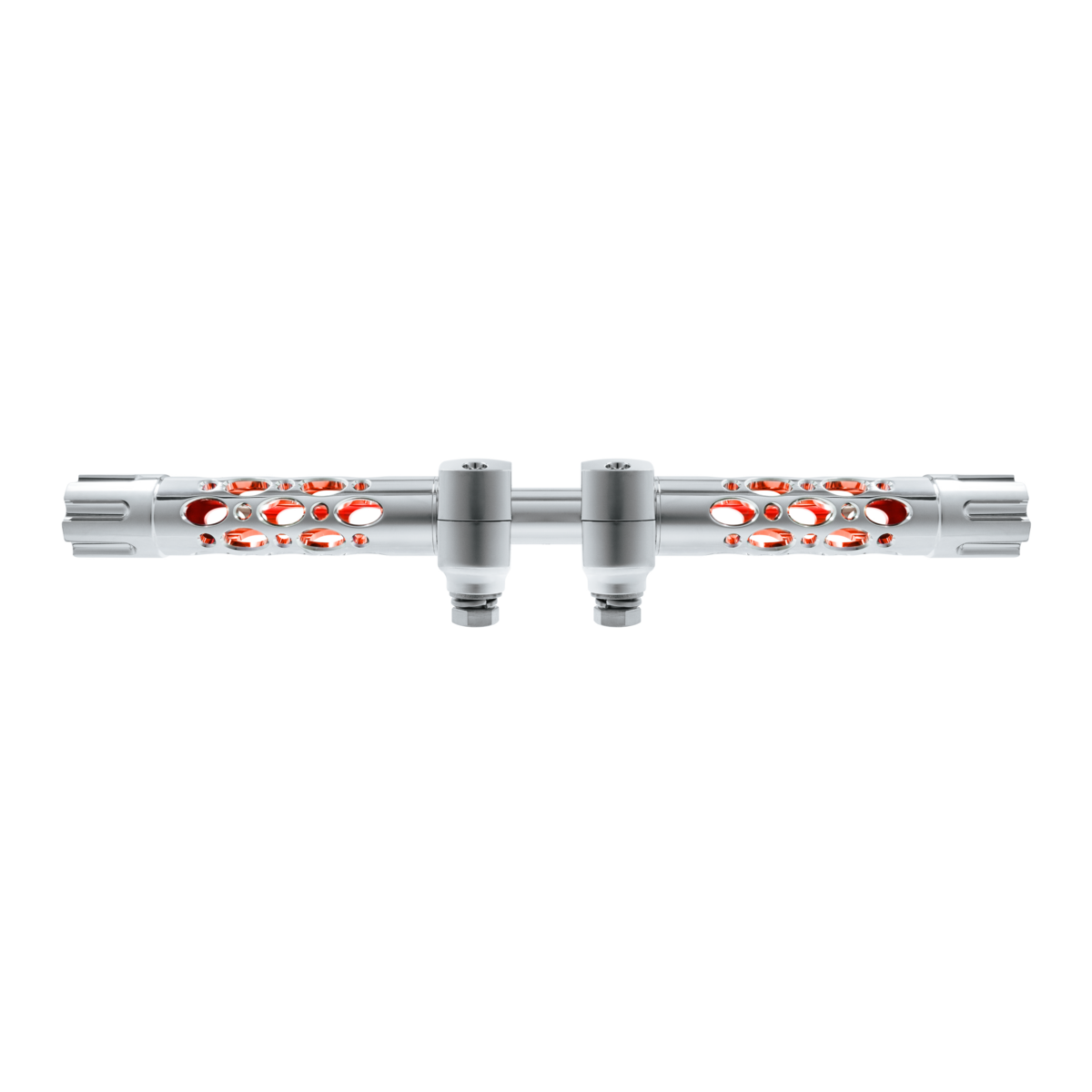 Austin Gun Cylinder Hood Ornament With LED-Chrome/Red LED