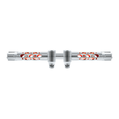 Austin Gun Cylinder Hood Ornament With LED-Chrome/Red LED