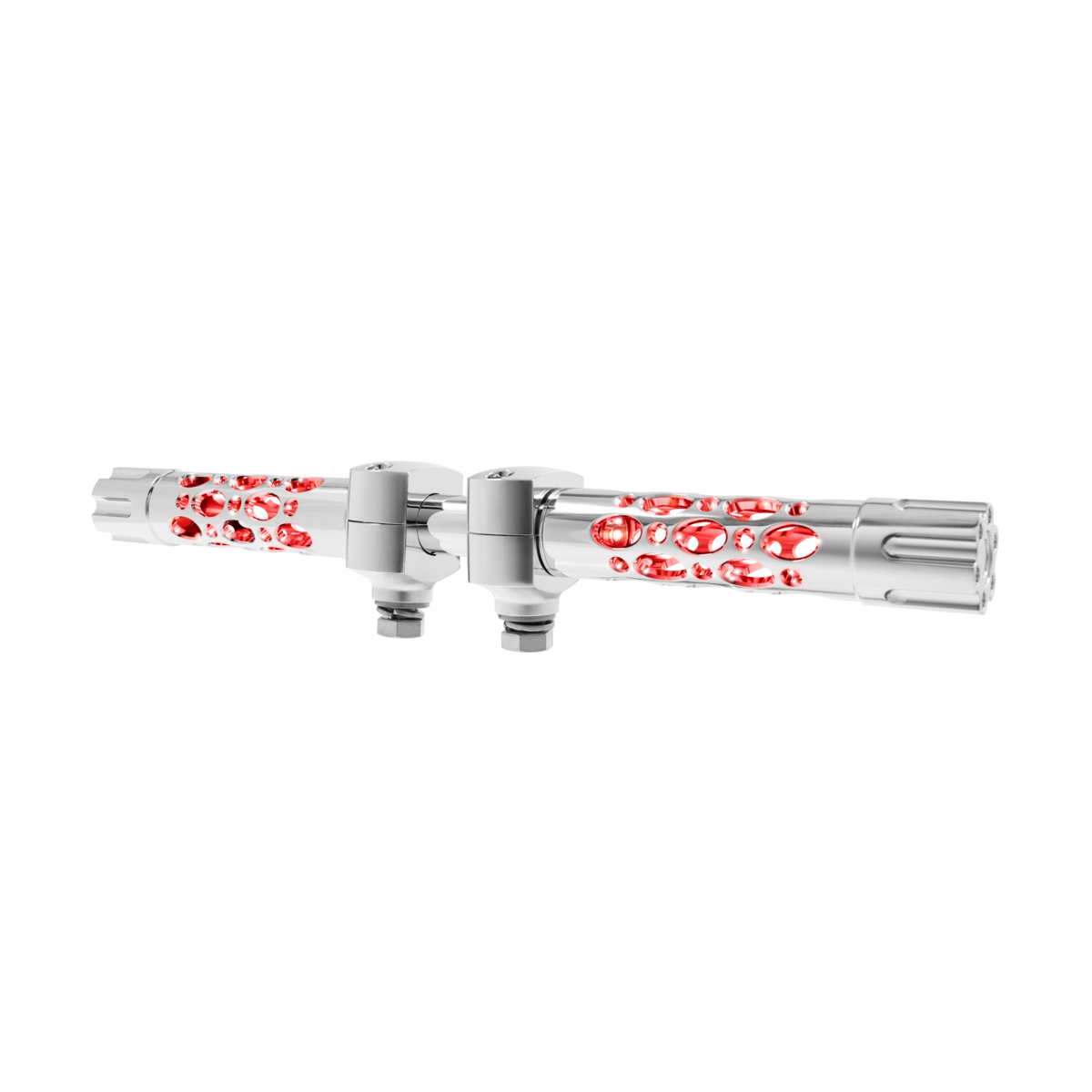 Austin Gun Cylinder Hood Ornament With LED-Chrome/Red LED