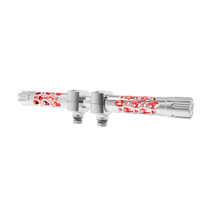Austin Gun Cylinder Hood Ornament With LED-Chrome/Red LED