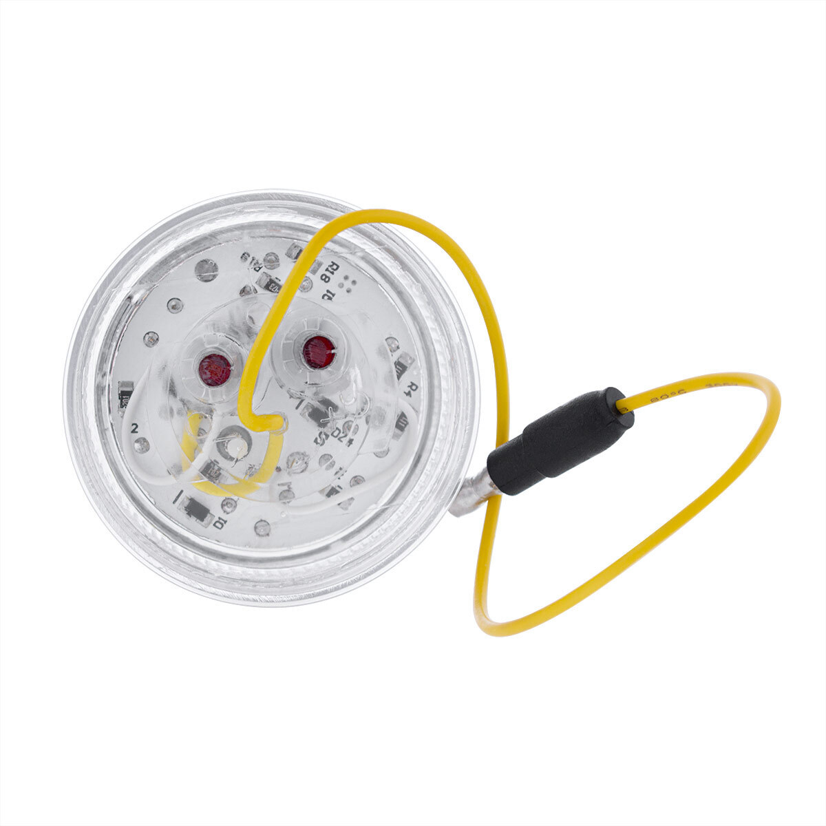 Double Fury 7 LED 2" Round Clearance/Marker Light-Amber & White LED/Clear Lens