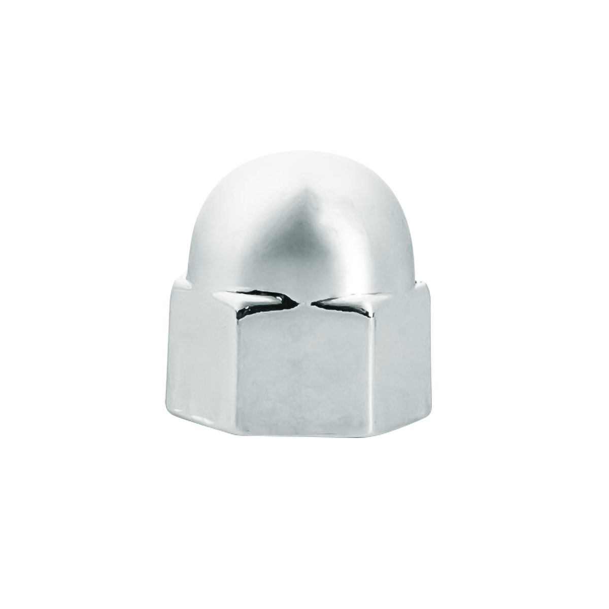 3/8" X 5/8" Chrome Die-Cast Acorn Nut Cover (50 pcs/Bag)