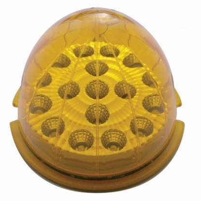 Fog Light Cover With Amber LED Hi/Lo Clear Style Reflector Light For 2007-17 KW T660- Driver -Amber Lens