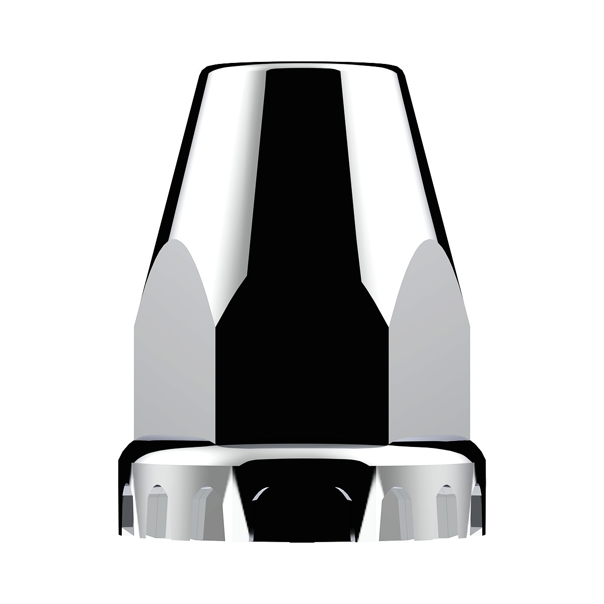 33mm x 2-3/4" Chrome Plastic Original Nut Covers - Push-On