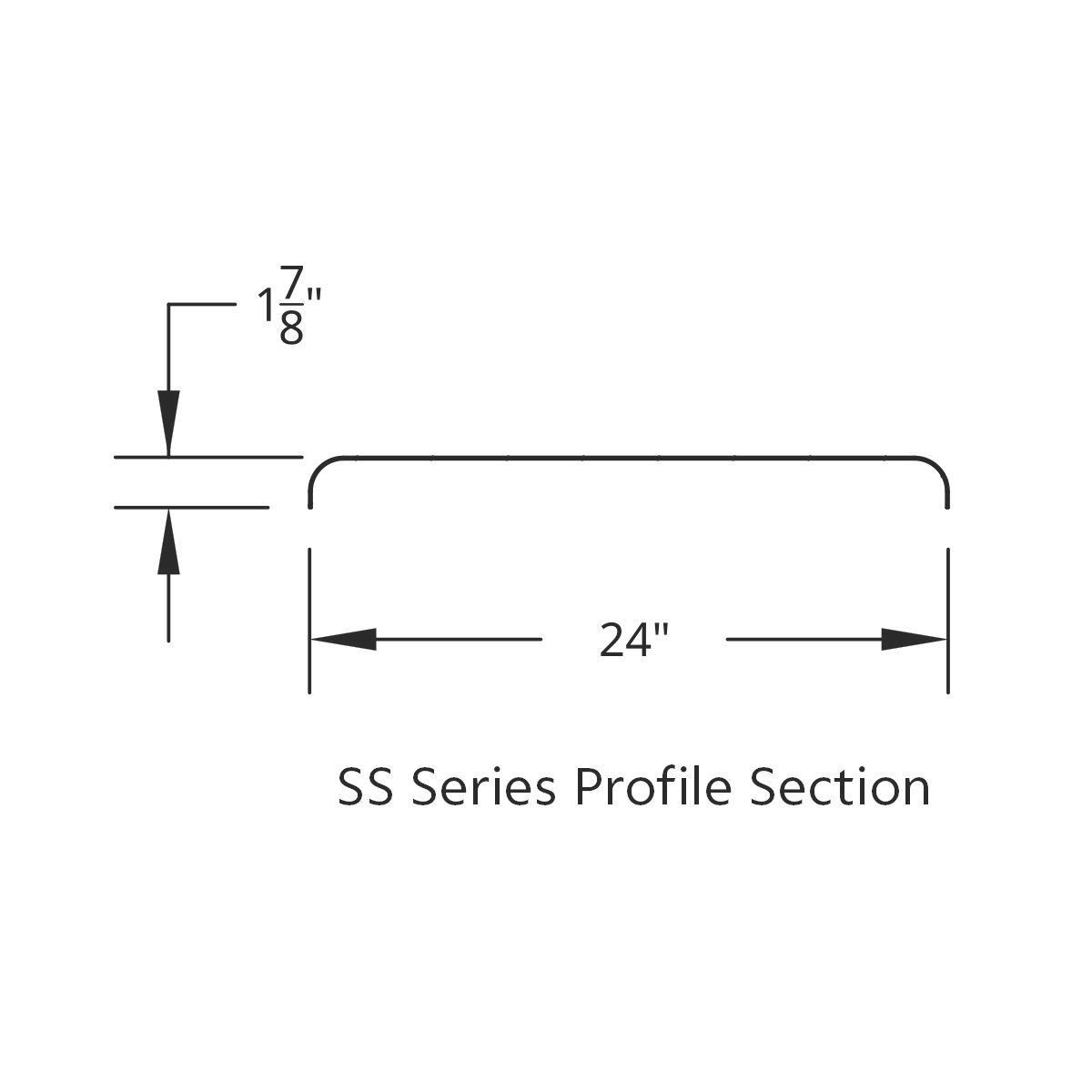 80" 430 Stainless Steel (16ga) Roll Formed Edge Smooth Half Fender - SS Series (Pair)