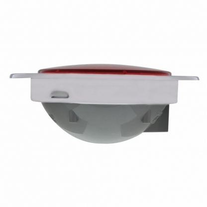 7 LED 4" Round SS Flange Light (Stop, Turn & Tail) - Red LED/Red Lens