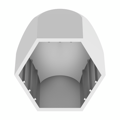 1-1/2" X 2-3/4" Chrome Plastic Bullet Nut Covers - Push-On (20-Pack)