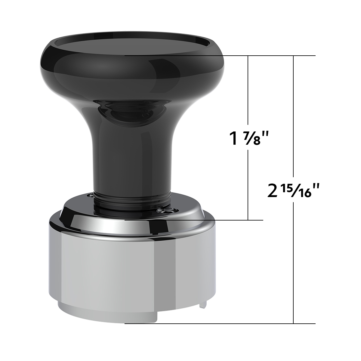 Thread-On Gearshift Knob & Adapter For Eaton Fuller Style 9/10 Shifter - Black