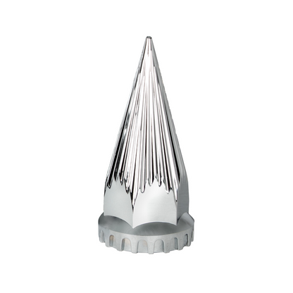 33mm X 4-3/4" Chrome Plastic Razor Nut Cover With Flange - Thread-On (Bulk)
