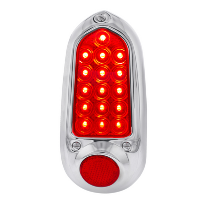 16 LED Tail Light With Stainless Steel Rim For 1949-50 Chevy Passenger Car - L/H and R/H (2pcs)