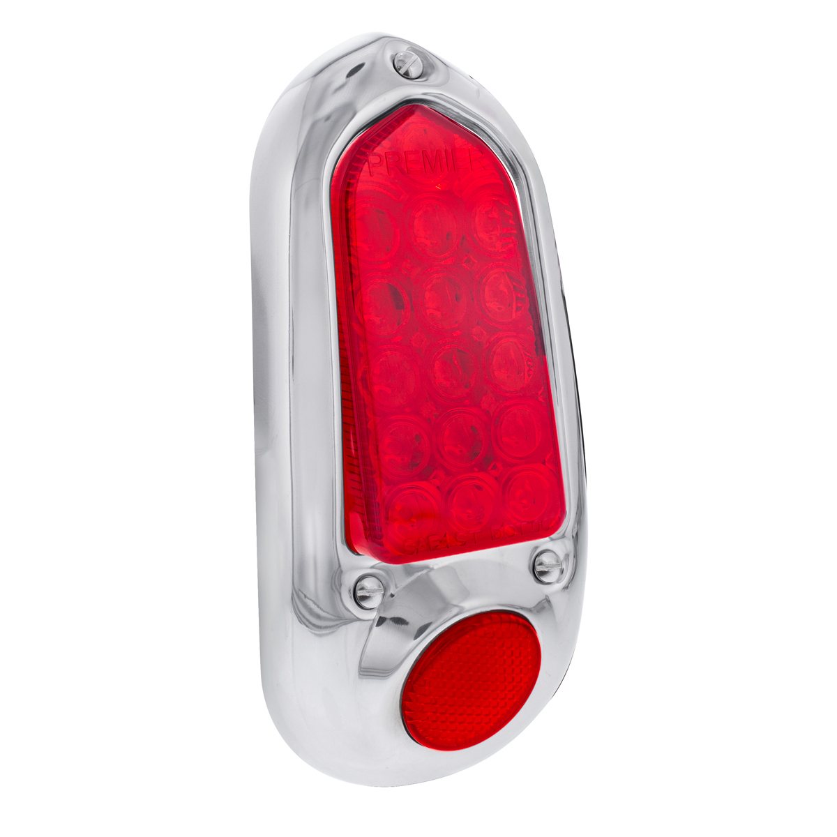 16 LED Tail Light With Stainless Steel Rim For 1949-50 Chevy Passenger Car - L/H and R/H (2pcs)