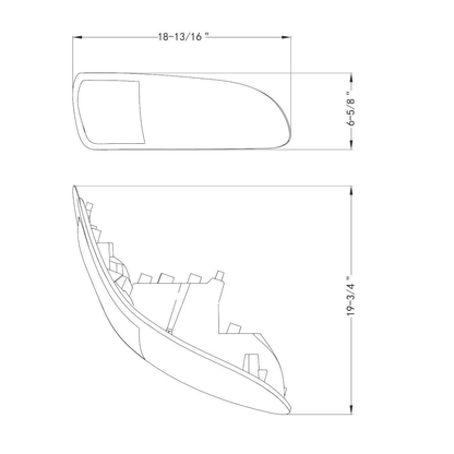 Chrome LED Headlight For Peterbilt 386 (2005-2015) & 387 (1999-2010) - Passenger
