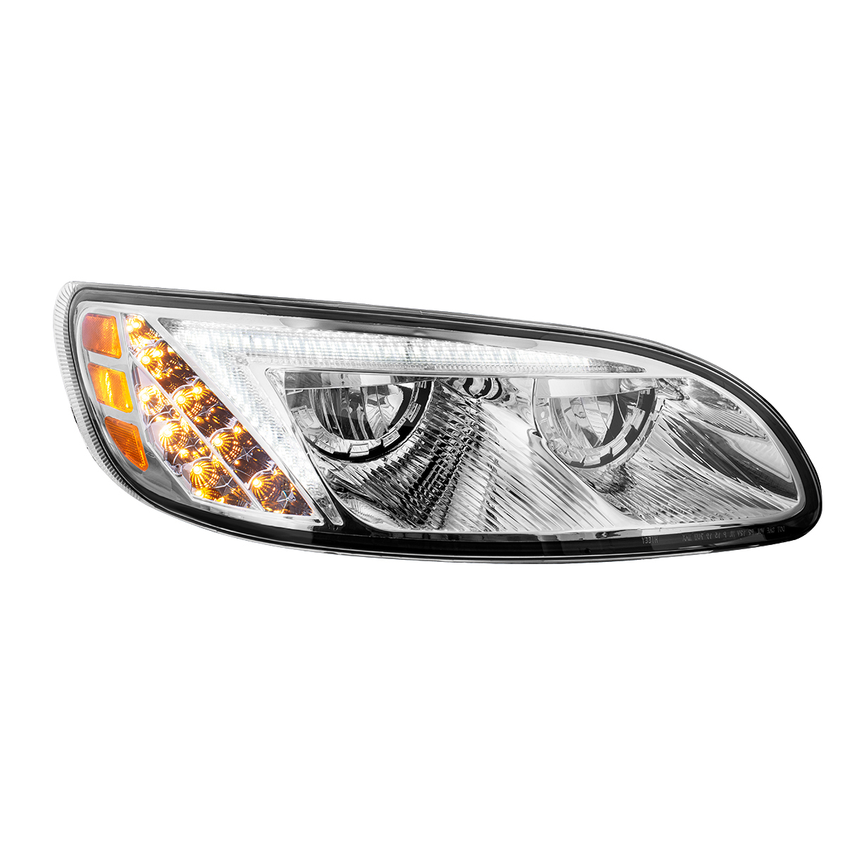 Chrome LED Headlight For Peterbilt 386 (2005-2015) & 387 (1999-2010) - Passenger