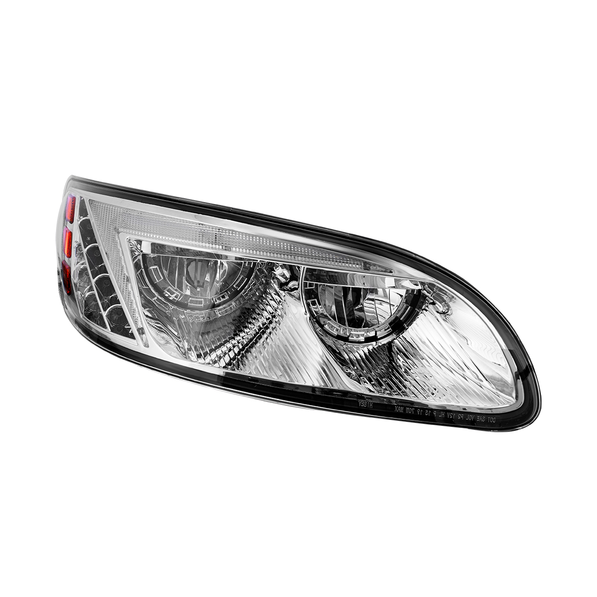 Chrome LED Headlight For Peterbilt 386 (2005-2015) & 387 (1999-2010) - Passenger