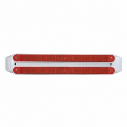 Dual 10 LED 9" Light Bars (Stop, Turn & Tail) - Red LED/Red Lens