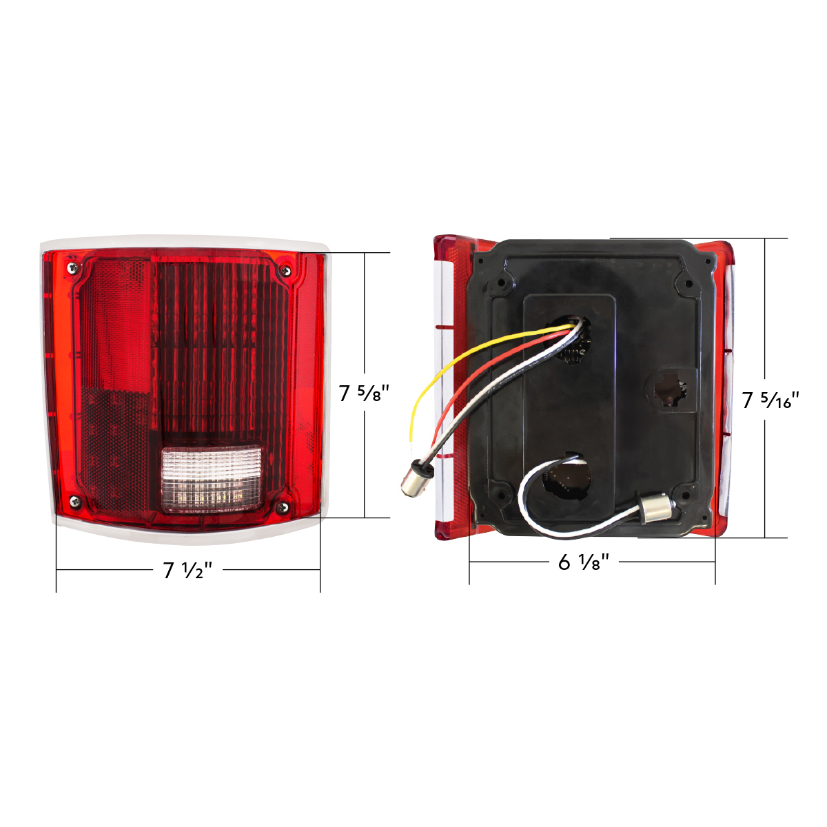 LED Sequential Tail Light With Trim For 1973-1987 Chevy & GMC Truck - L/H