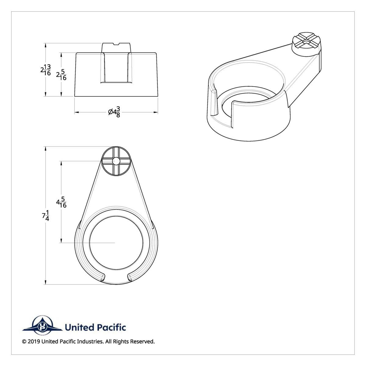 Chrome Plastic Cup Holder For 1986 & Up Freightliner Classic & FLD - Passenger