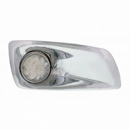 Fog Light Cover With 17 Amber LED Hi/Lo Watermelon Light For 2007-17 KW T660- Passenger -Clear Lens