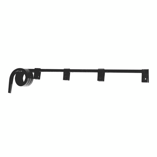 Black Straight Mud Flap Hangers - 3 Coils (Pair)