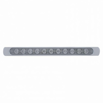 11 LED 17" P/T/C Light Bar With Chrome Bezel - Amber LED/Clear Lens
