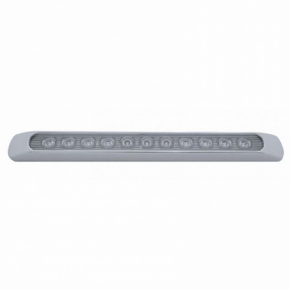 11 LED 17" P/T/C Light Bar With Chrome Bezel - Amber LED/Clear Lens