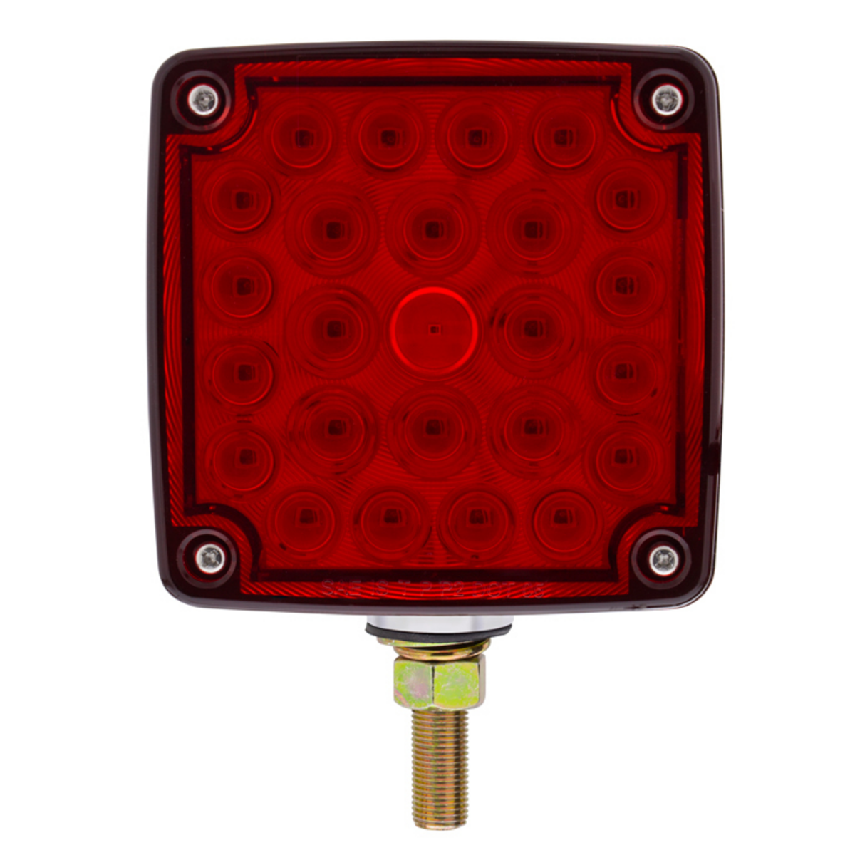 52 LED Single Stud Double Face Turn Signal Light (Passenger) - Amber & Red LED/Amber & Red Lens