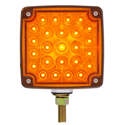 52 LED Single Stud Double Face Turn Signal Light (Passenger) - Amber & Red LED/Amber & Red Lens