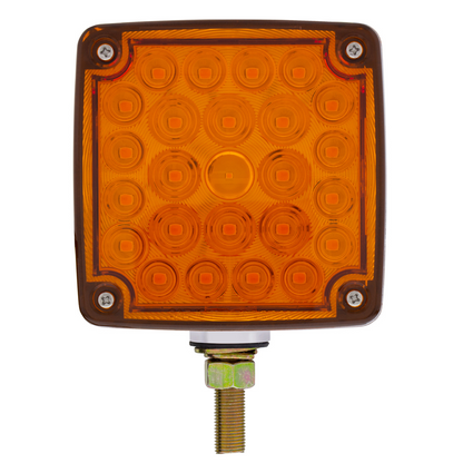 52 LED Single Stud Double Face Turn Signal Light (Passenger) - Amber & Red LED/Amber & Red Lens