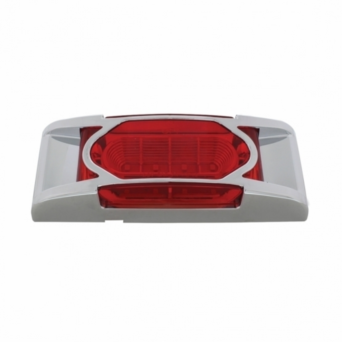 16 LED Reflector Light (Clearance/Marker) With Chrome Bezel - Red LED/Red Lens