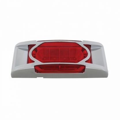 16 LED Reflector Light (Clearance/Marker) With Chrome Bezel - Red LED/Red Lens