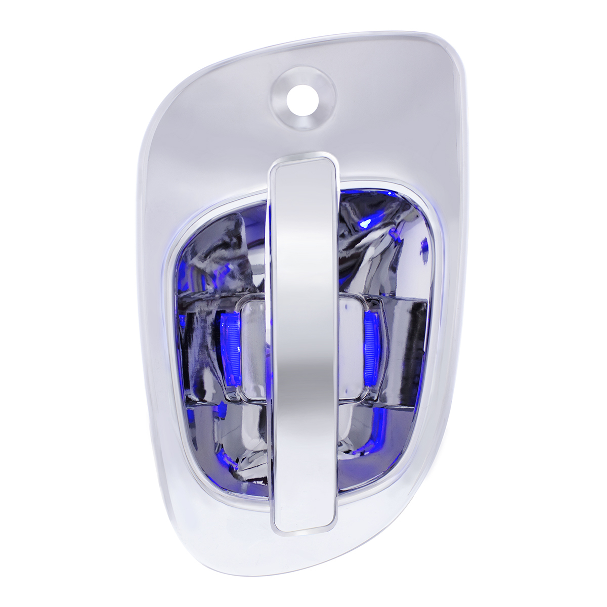 6 Blue LED Chrome Door Handle Cover for Freightliner - Driver