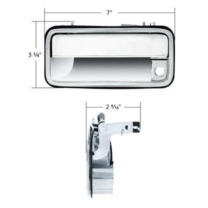 Chrome Exterior Door Handle For 1988-2000 Chevrolet/GMC Truck-L/H