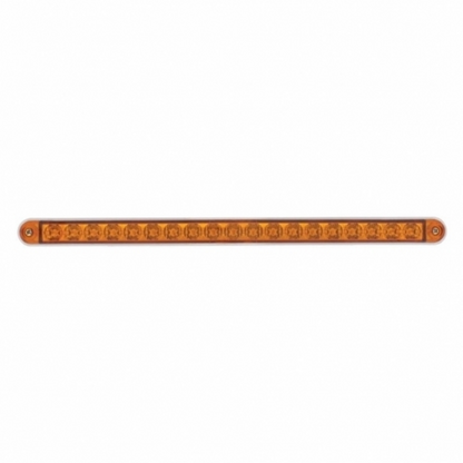 19 LED 12" Reflector Turn Signal Light Bar With Bezel - Amber LED/Amber Lens