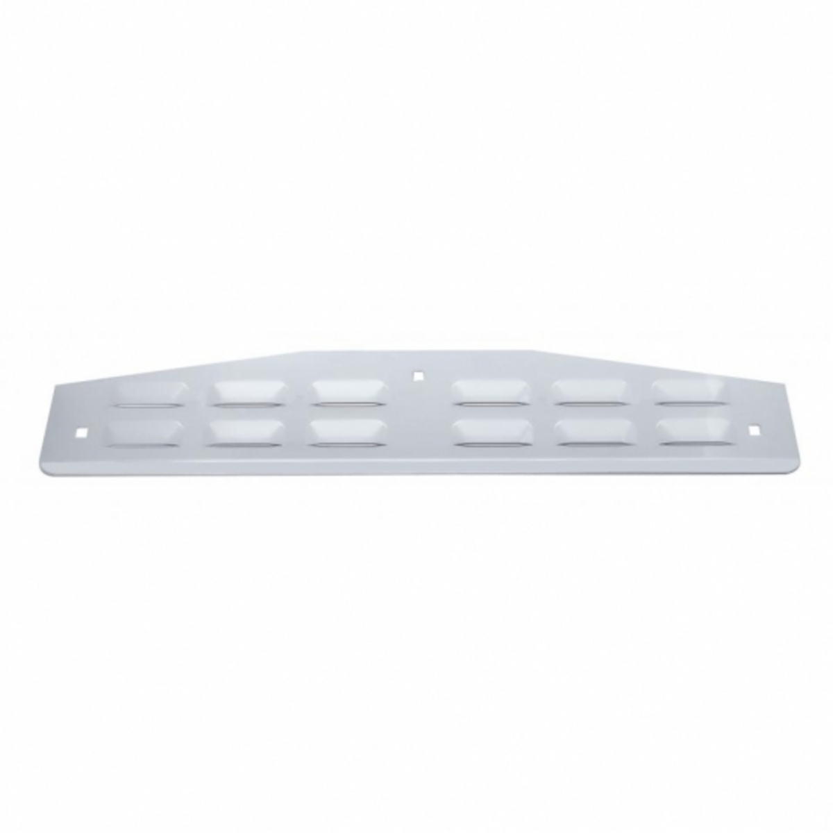 3" X 18" Chrome Louvered Bottom Mud Flap Plate - Bolt Thru