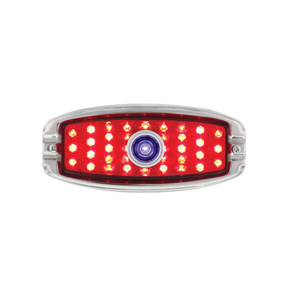 36 LED Tail Light With SS Rim & Blue Dot For 1941-48 Chevy Passenger Car - L/H