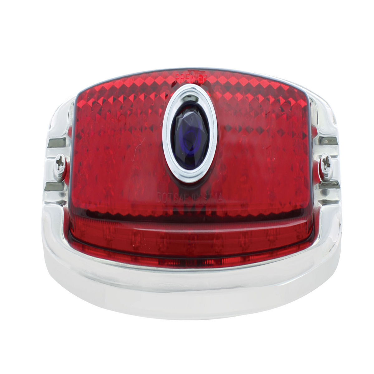 36 LED Tail Light With SS Rim & Blue Dot For 1941-48 Chevy Passenger Car - L/H